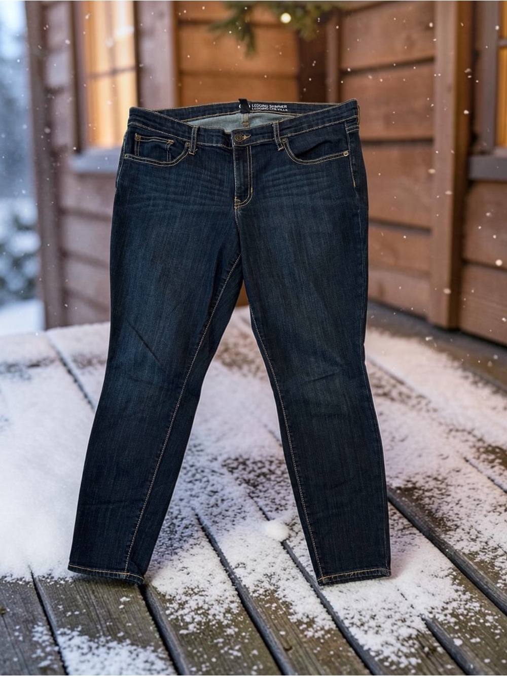 GAP Legging Skimmer Jeans Women 38W X 28L Blue Mid-Rise Comfortable Stretch